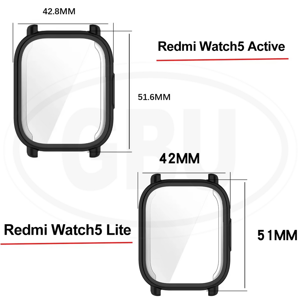 Xiaomi Redmi Watch 5 / Redmi Watch 5 Lite / Redmi Watch 5 Active TPU Full Protector Cover Case