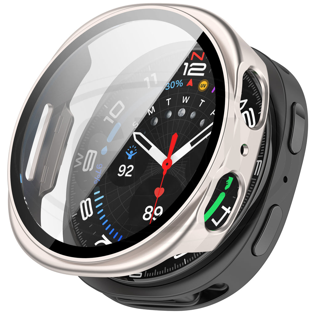 Samsung Galaxy Watch 9 44mm / Watch 9 40mm / Watch 8 44mm / Watch 8 40mm Sarung Full Built-in Tempered Glass Cover