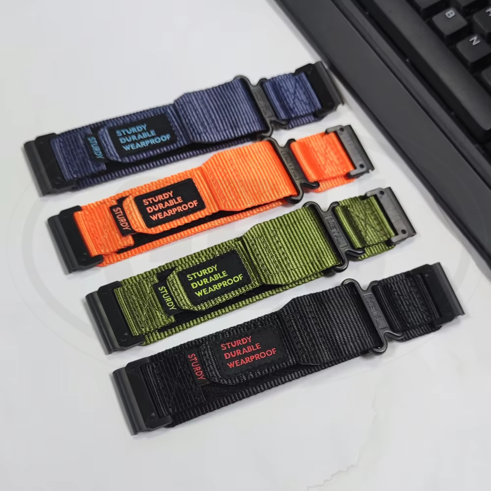 Garmin Nylon Watch Strap for Fenix E 8 47mm 7 6 5 / Instinct 2 / Forerunner 965 / FR955/FR945/FR935 QuickFit Watch Band