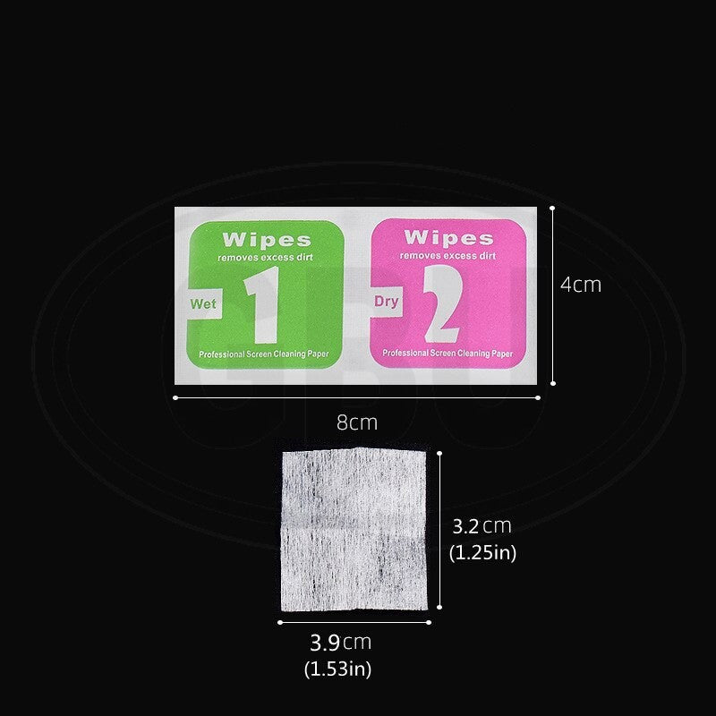 Wet Dry Cleaning Wipes / Dust Removal Alcohol Wipes for Tempered Glass Phone Watch Tablet Camera LCD Screens Clean Tools