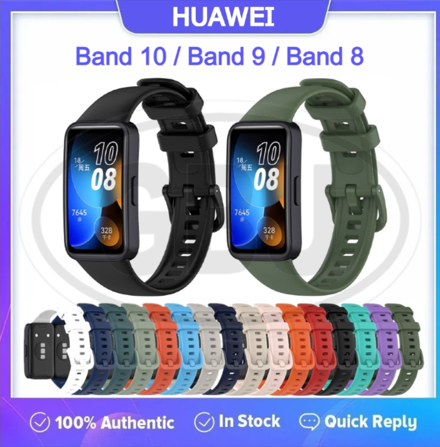 Huawei Band 10 / Huawei Band 9 / Huawei Band 8 Smartwatch Tali Silikon Lembut / Watch Strap - Full Color Buckle (High Quality)