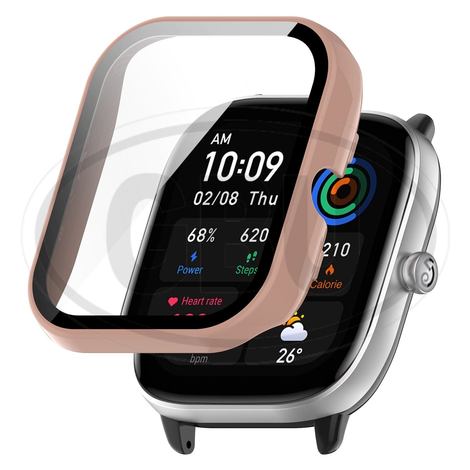 Amazfit GTS 4 Mini / GTS 4 / GTS4 Mini / GTS4 2-in-1 Full Cover Case with Tempered Glass Protector Screen