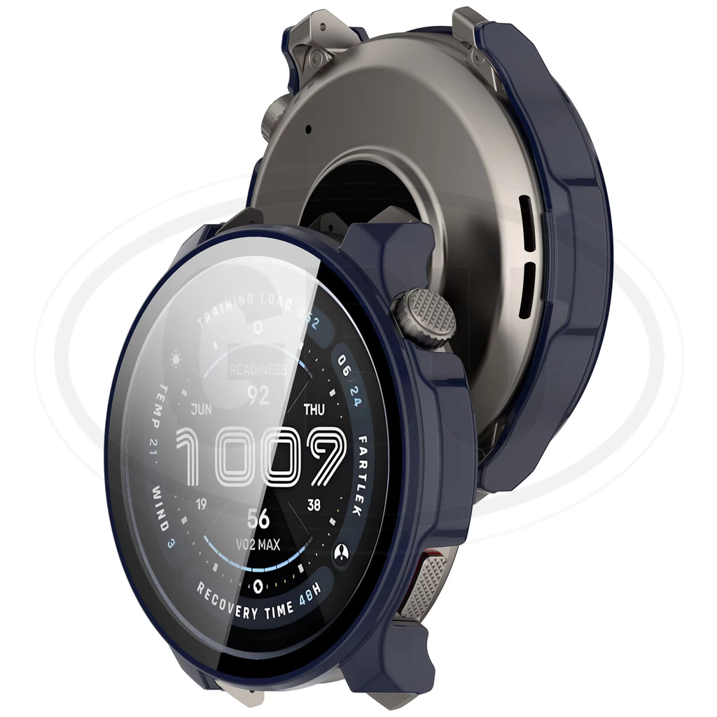 Amazfit Balance 2 Sarung Full Built-in Tempered Glass Cover