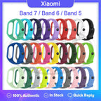 Xiaomi MI Band 7 / Band 6/ Band 5 Silicone Replacement Strap Band - Black Color Buckle