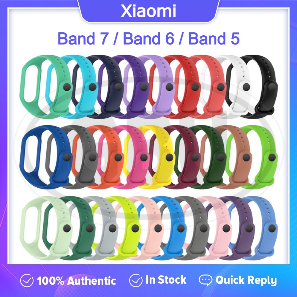 Xiaomi MI Band 7 / Band 6/ Band 5 Silicone Replacement Strap Band - Black Color Buckle