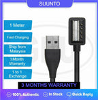 Suunto Charging Cable For Suunto 9 / 9 Baro / EON Core D5 Spartan Ultra Sport Black Magnetic USB Charger (High Quality)
