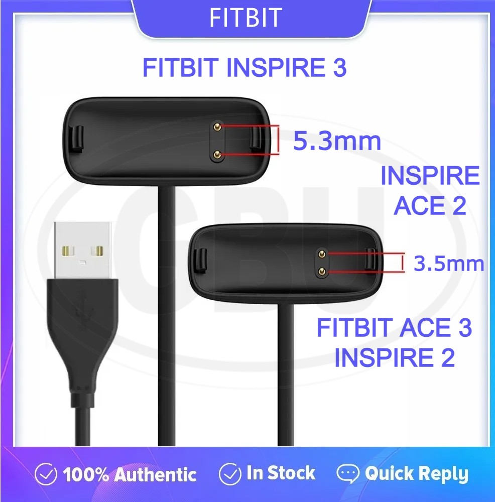 Fitbit Inspire 3 / Inspire 2 / Inspire / Ace 3 / Ace 2 Charger USB Charging Cable