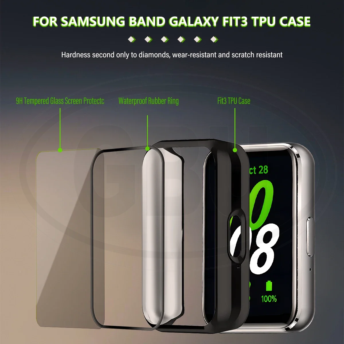 Samsung Galaxy Fit 3 / Fit3 / SM-R390 / R390 TPU Full Protector Cover Case