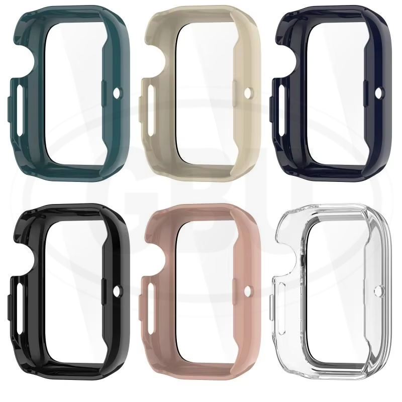 Honor Watch 5 Silicone and Full Cover Case with Tempered Glass Protector Screen - 2-in-1 TPU Cover
