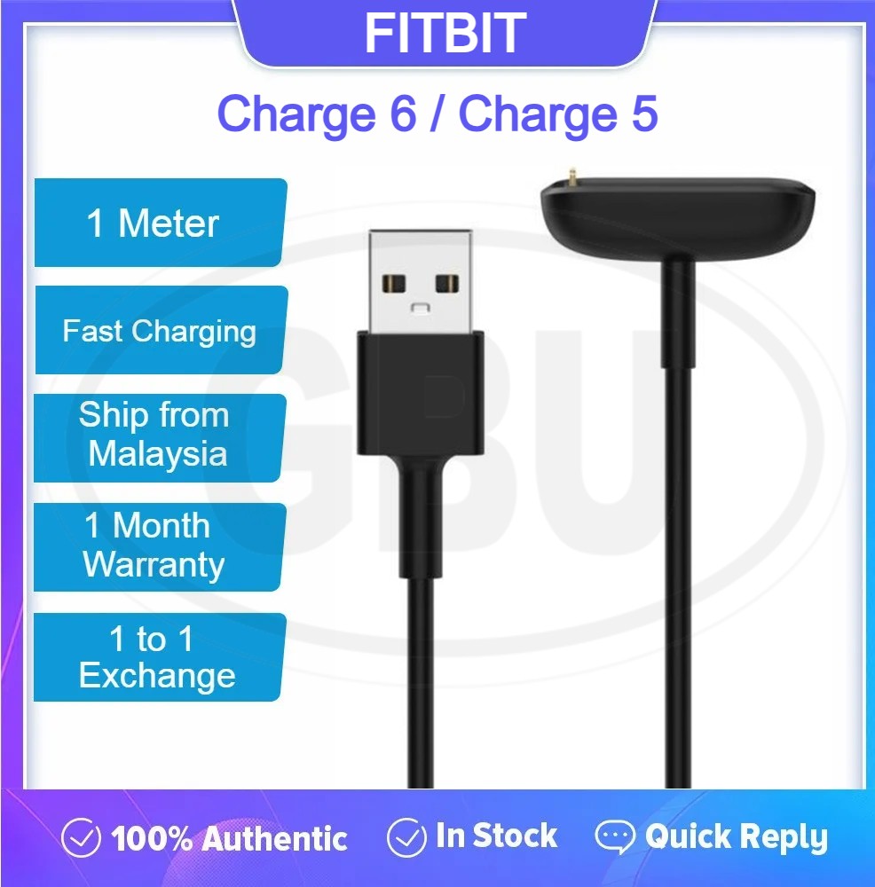 Compatible with Fitbit Charge 6 / Charge 5 / Fitbit Luxe Wireless Magnetic Charger USB Charging Cable (NOT ORIGINAL)