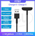 Compatible with Fitbit Charge 6 / Charge 5 / Fitbit Luxe Wireless Magnetic Charger USB Charging Cable (NOT ORIGINAL)