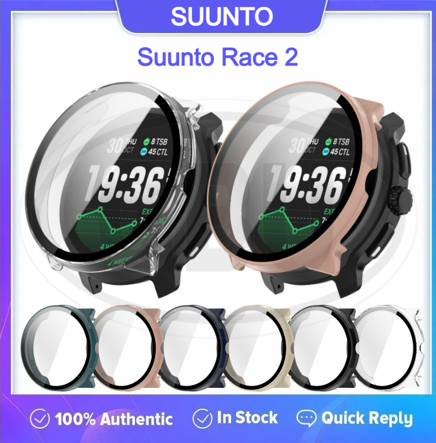 Suunto Race 2 Sarung Full Built-in Tempered Glass Cover