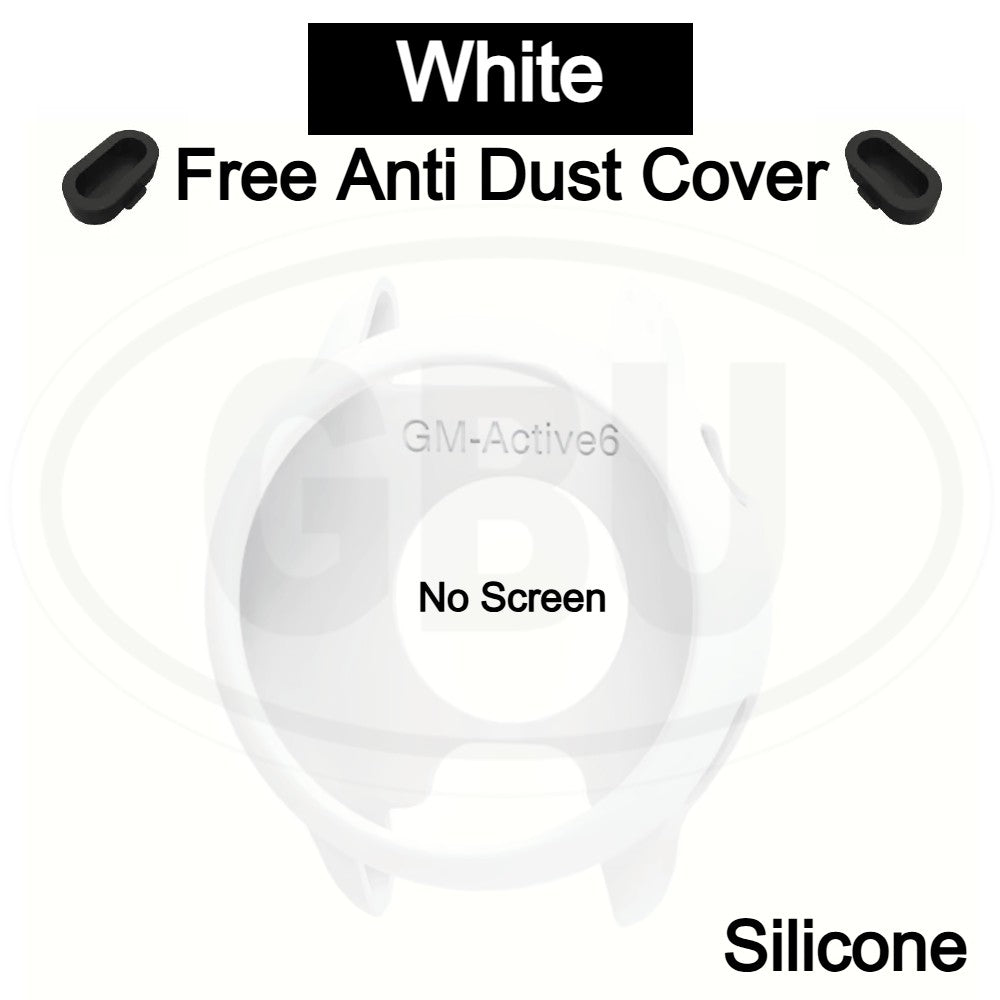 Garmin Vivoactive 6 Sarung Full Built-in Tempered Glass / Sarung Half Silikon - No Screen  PERCUMA Anti-Dust Cover