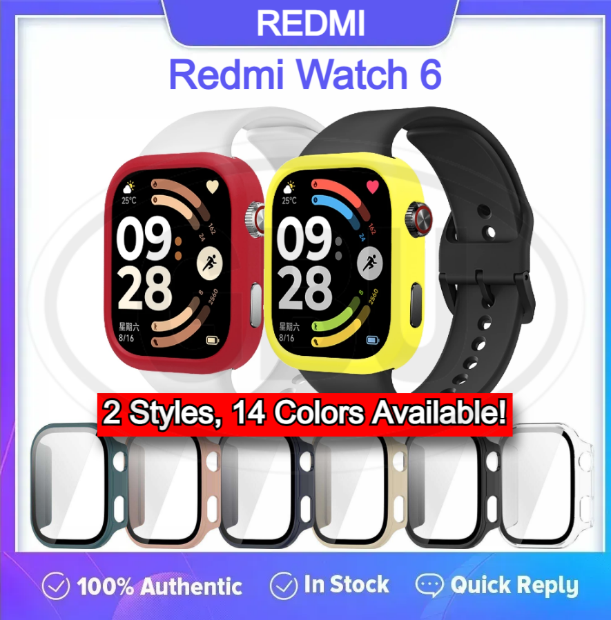 Redmi Watch 6 Sarung Full Built-in Tempered Glass Cover / Sarung Half Silikon - No Screen