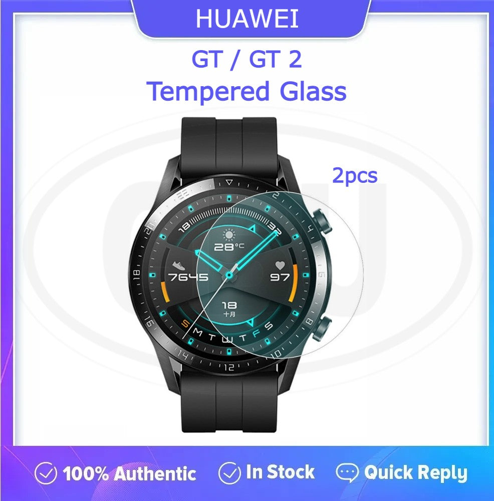 [2pcs] Huawei GT 42mm / GT 46mm / GT2 42mm / GT2 46mm Screen Protector HD Tempered Glass