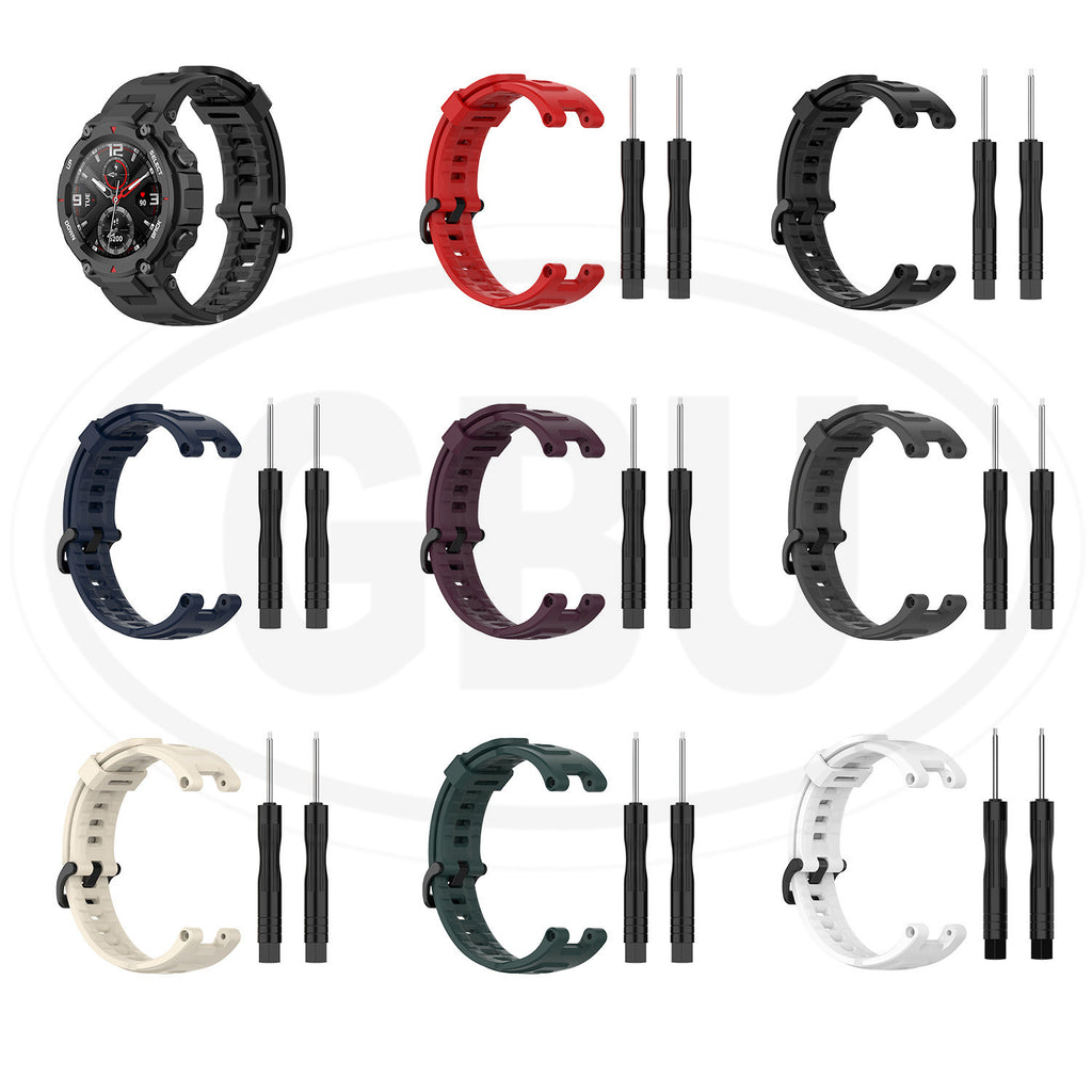 Compatible with Amazfit TRex / T-Rex Pro / T-Rex / TRex Pro Soft Silicone Strap Band  - A1919 / A1918-22mm (NOT ORIGINAL)