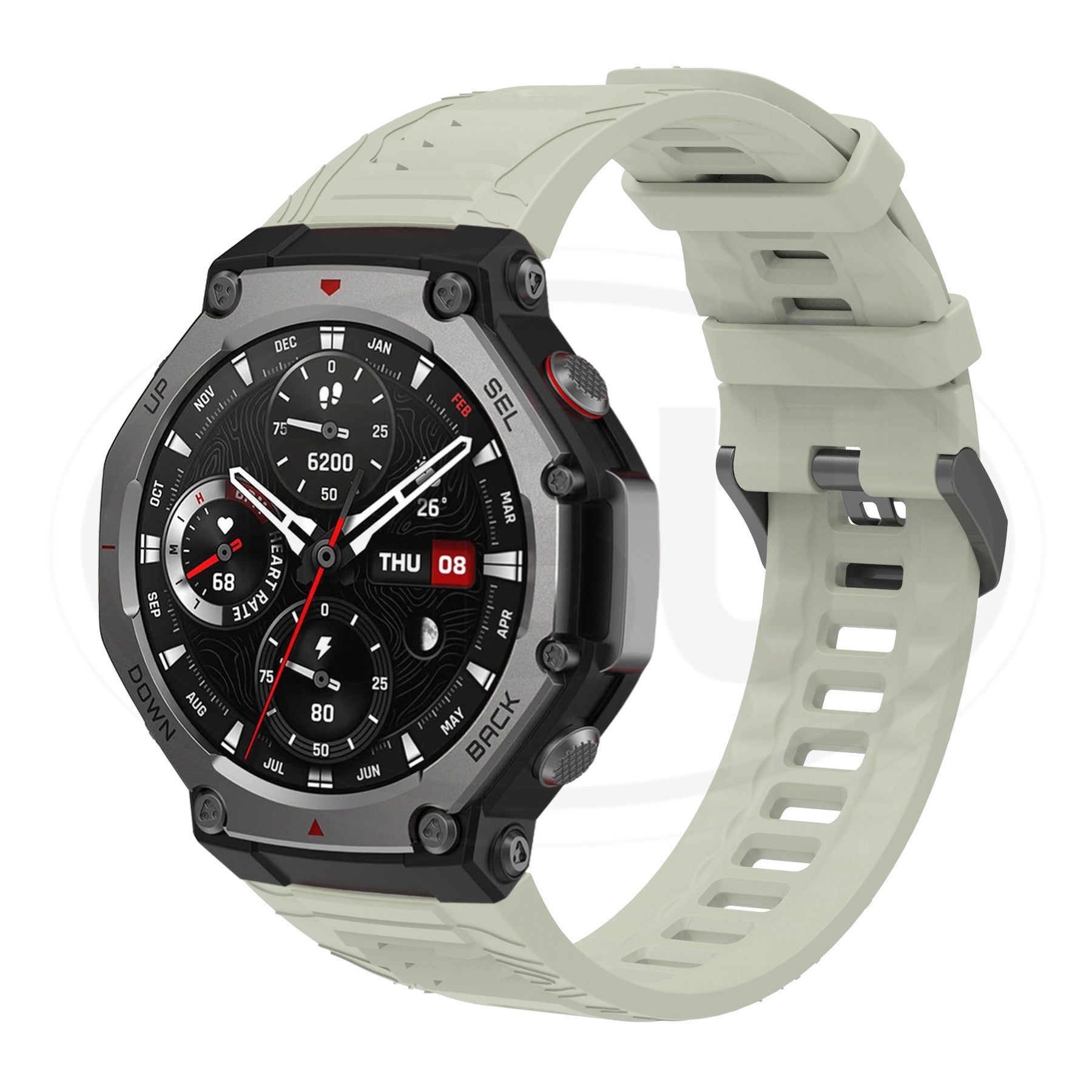 Compatible with Amazfit T Rex 3 / T-Rex 3 Strap Soft Silicone Strap Band (NOT ORIGINAL)