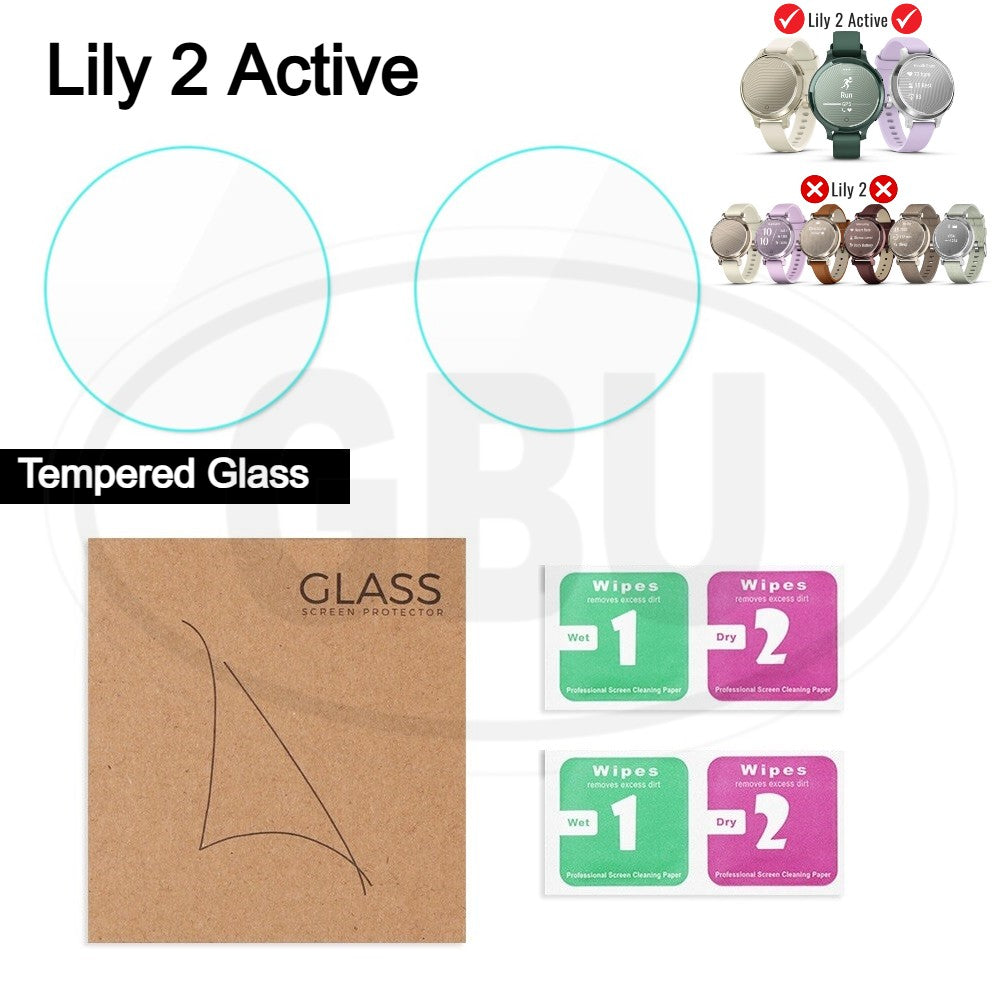 [2pcs] Garmin Lily 2 Active / Garmin Lily 2 Screen Protector HD Tempered Glass