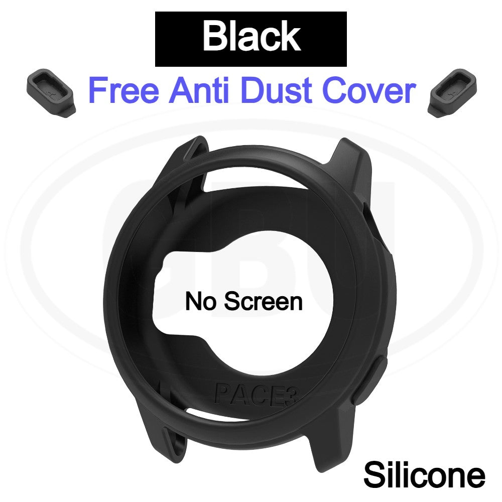 Coros Pace 3 Silicone and Full Cover Case with Tempered Glass Protector Screen - 2-in-1 TPU Cover