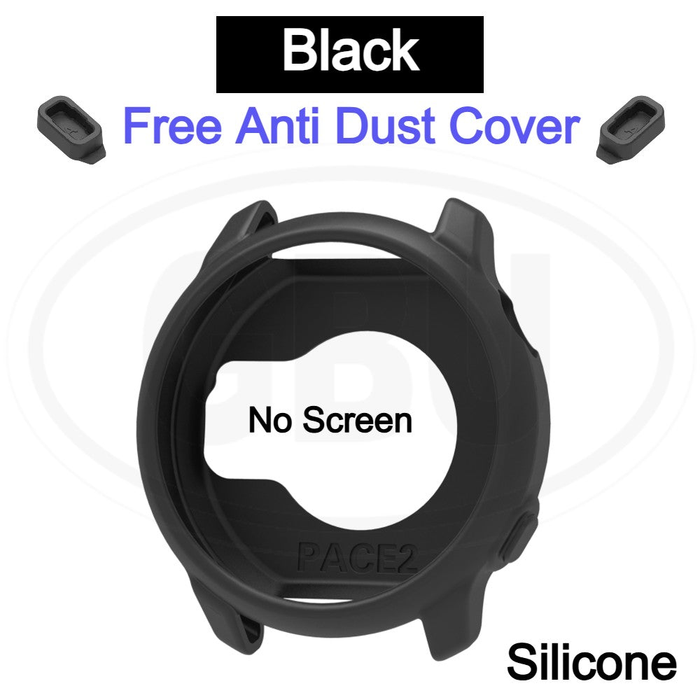 Coros Pace 2 Full Cover Case with Tempered Glass Protector  / Silicone Half Cover Protector Case - No Screen