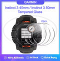< 2pcs > Garmin Instinct 3 45mm / Instinct 3 50mm Screen Protector HD Tempered Glass