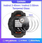 < 2pcs > Garmin Instinct 3 45mm / Instinct 3 50mm Screen Protector HD Tempered Glass