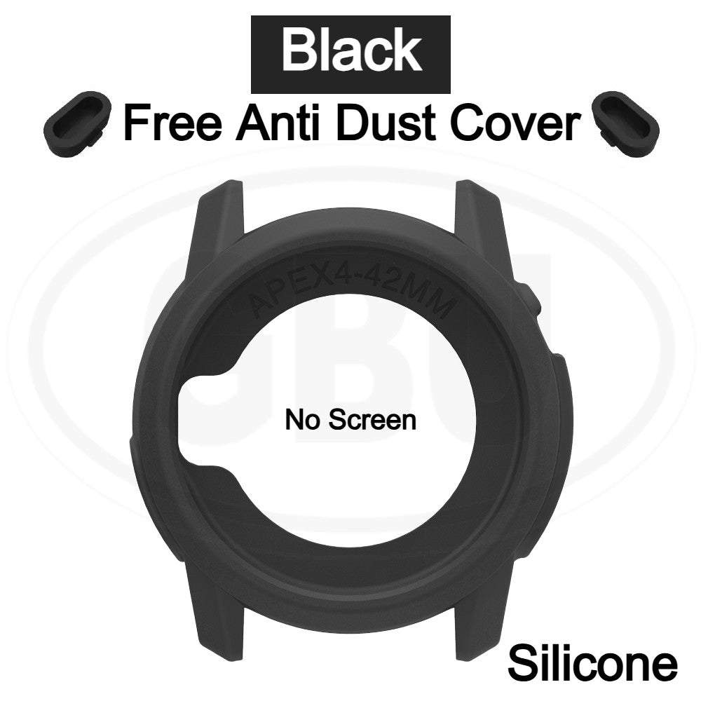 Coros Apex 4 42mm / Apex 4 46mm Sarung Full Built-in Tempered Glass Cover / Sarung Half Silikon - No Screen