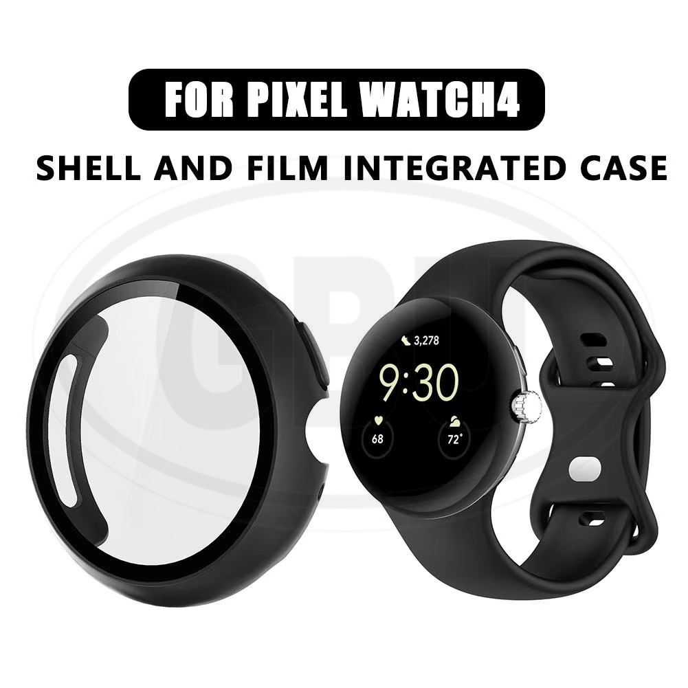 Google Pixel Watch 4 45mm / Google Pixel Watch 4 41mm Sarung Full Built-in Tempered Glass Cover