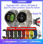 Garmin Approach S70 - 42mm / Epix Pro (Gen 2) 42mm / Epix Pro 42mm / D2 Delta S QuickFit Tali Watch Strap - 20mm