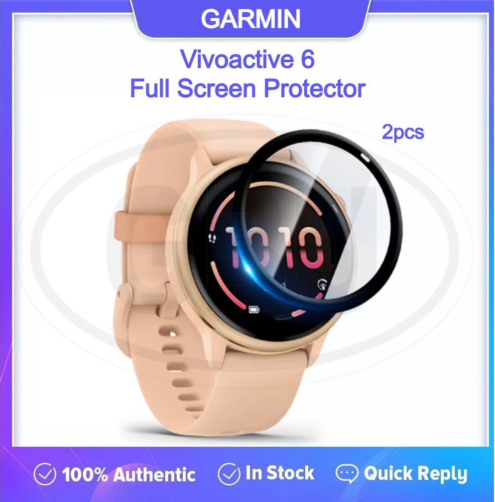 < 2pcs > Garmin Vivoactive 6 3D Full Cover Screen Protector - Full Screen