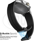 Sport Silicone Strap - Magnetic Buckle Watch Band Strap for Amazfit/ Coros / Fossil / Garmin / Huawei / Realme / Samsung