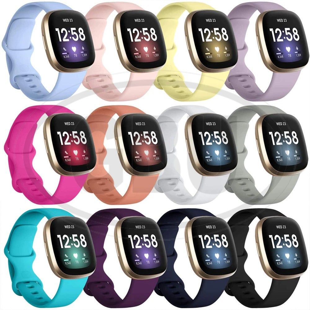 Fitbit Versa 4 / Sense 2 / Versa 3 / Sense Smart Watch Soft Silicone Replacement Band Strap - Small size