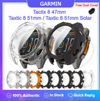 Garmin Tactix 8 47mm / Tactix 8 51mm / Tactix 8 51mm Solar Sarung Full TPU Built-in Screen Protector Cover