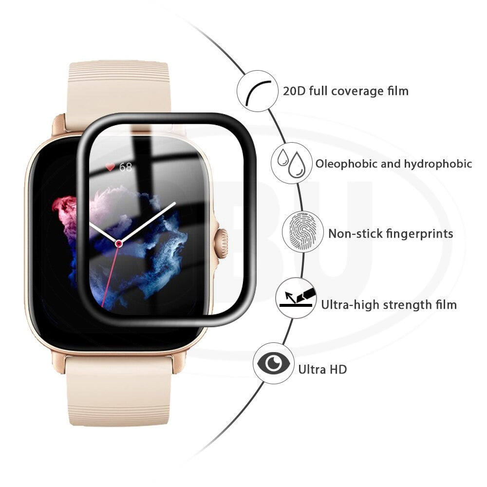 [2pcs] Amazfit GTS 3 / GTS3 3D Full Cover Screen Protector - Full Screen