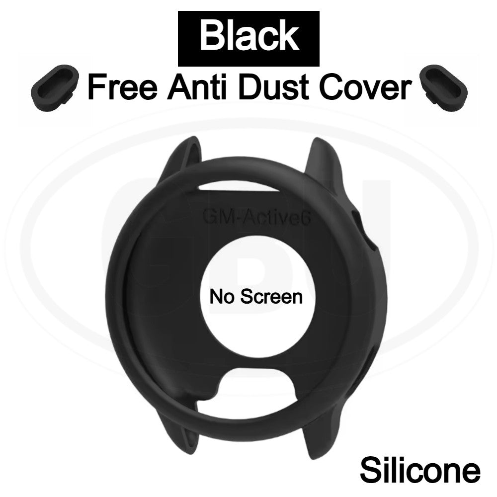 Garmin Vivoactive 6 Sarung Full Built-in Tempered Glass / Sarung Half Silikon - No Screen  PERCUMA Anti-Dust Cover