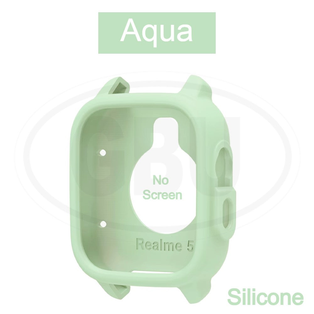 Realme Watch 5 Sarung Full Built-in Tempered Glass / Sarung Half Silikon - No Screen