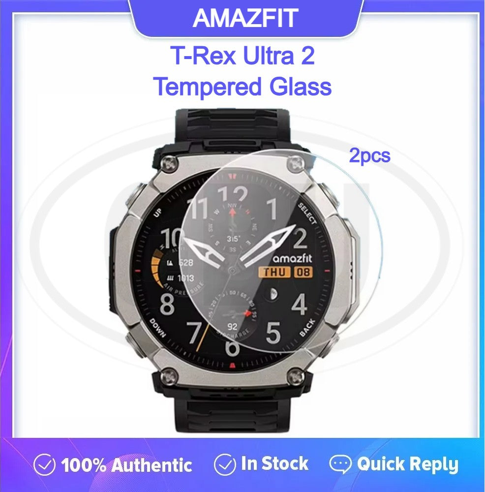 [2pcs] Amazfit T-Rex Ultra 2 Screen Protector HD Tempered Glass