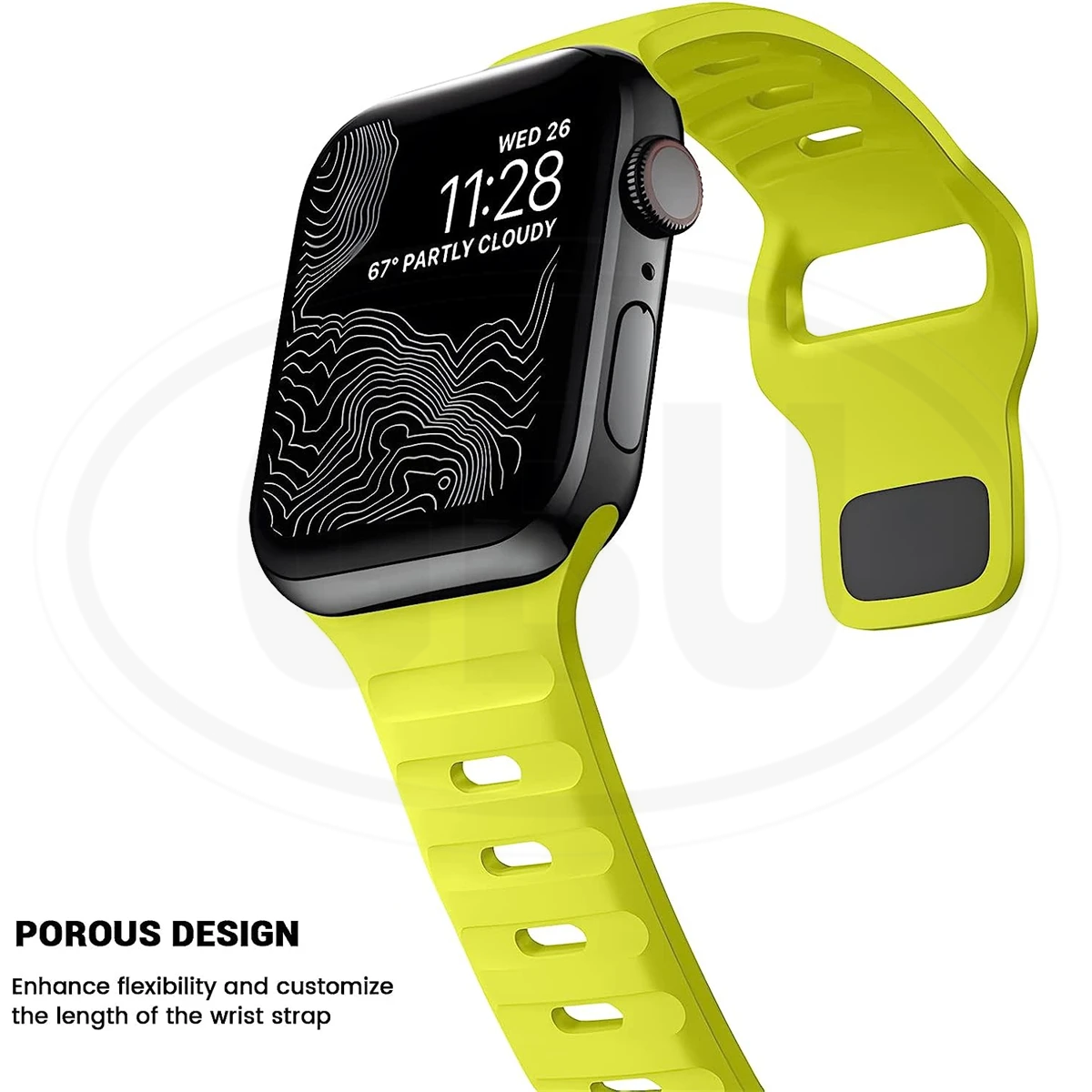 Compatible with Apple Watch Band Ultra 2 49/45/44/42/41/40/38mm Soft Silicone Sport Bracelet strap band - iWatch Series Ultra SE 9/8/7/6/5/4/3/2/1 (NOT ORIGINAL)