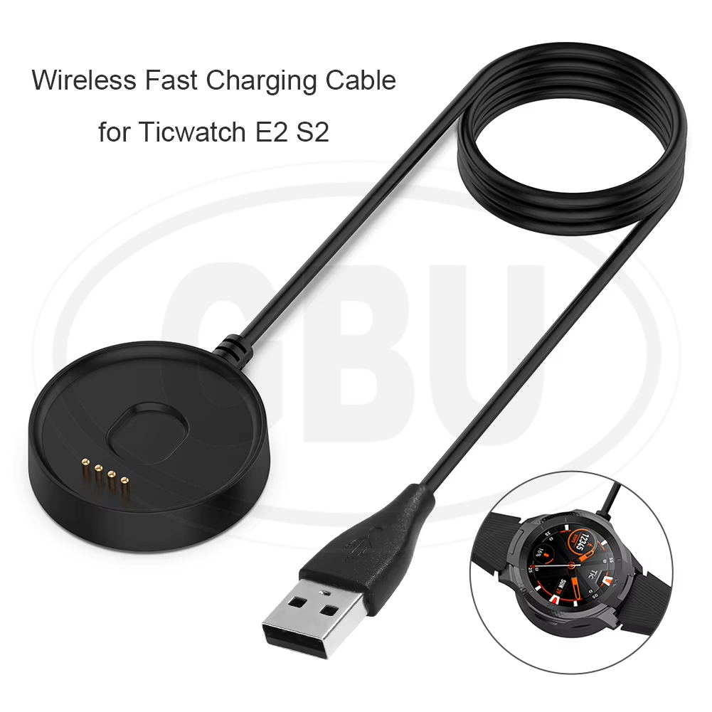 Mobvoi Ticwatch Pro C2 / Ticwatch Pro E2 / Ticwatch Pro S2 USB Magnetic Charger Dock Cradle Cable