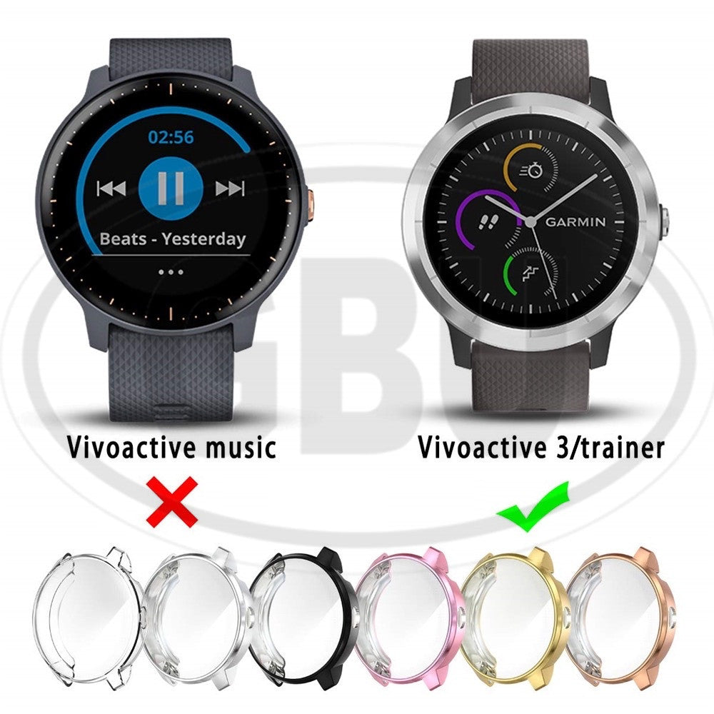 Compatible with Garmin Vivoactive 3 / Vivoactive 3 Element TPU Half Cover Protector Case - No Screen (NOT ORIGINAL)