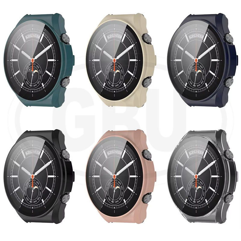 Xiaomi Watch S1 / Mi S1 Full Cover Case with Tempered Glass Protector Screen - 2-in-1 Cover