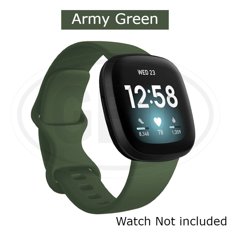 Fitbit Versa 4 / Sense 2 / Versa 3 / Sense Smart Watch Soft Silicone Replacement Band Strap - Small size