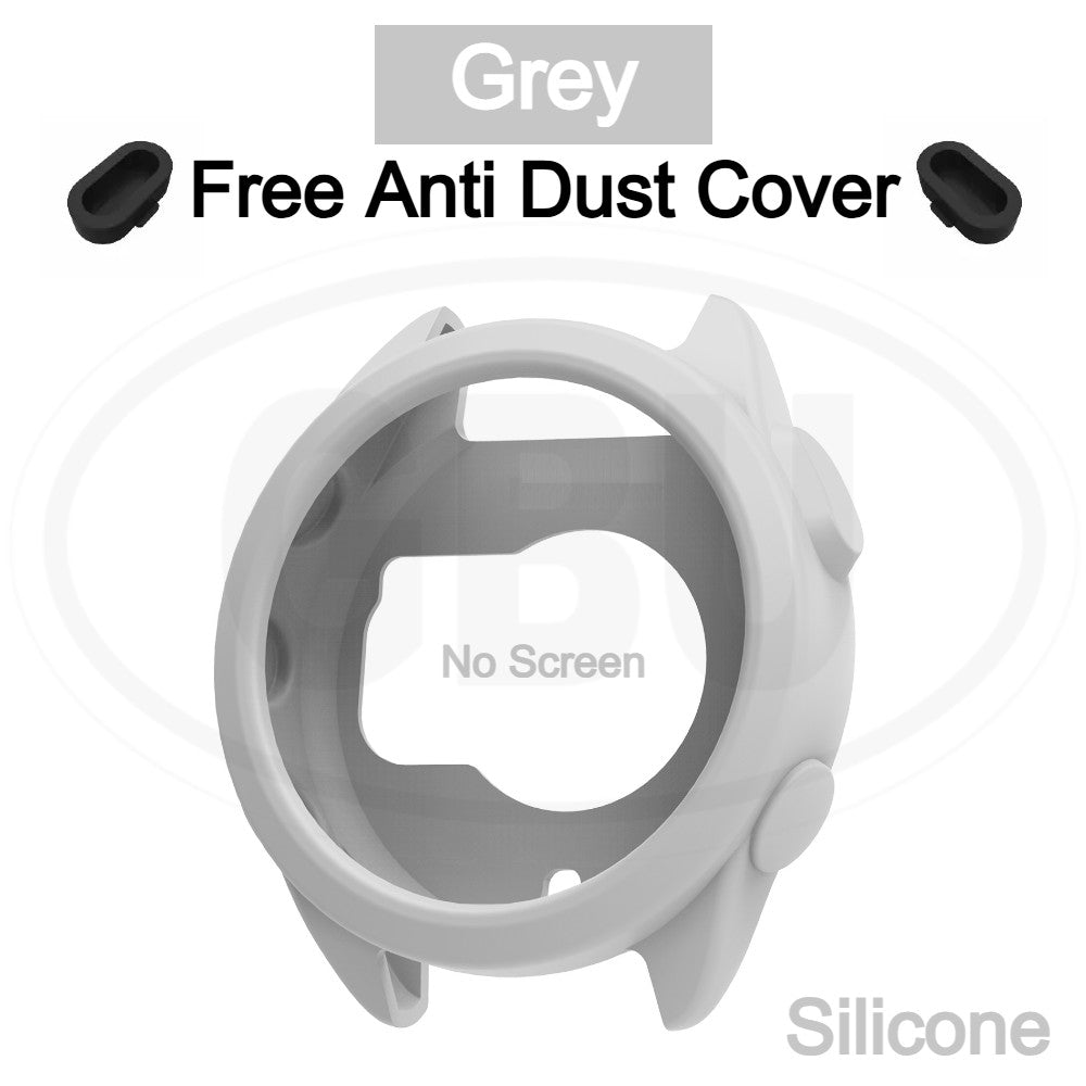 Garmin Forerunner 165 / Forerunner 165 Music Silicone and Full Cover Case with Tempered Glass Protector Screen