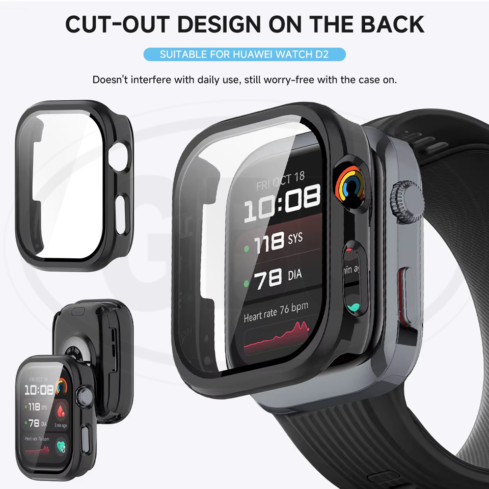 Huawei Watch D2 / Huawei D2 Full Cover Case 2-in-1 with Tempered Glass Protector Screen