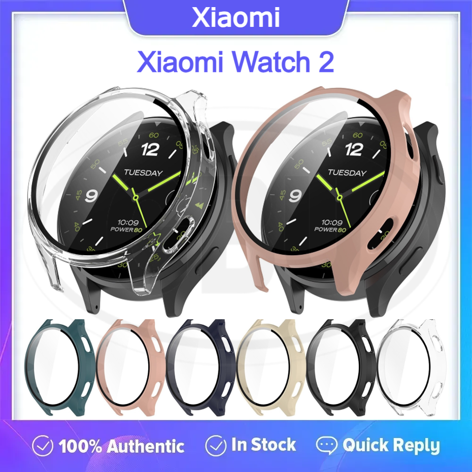 Xiaomi Watch 2 / Mi Watch 2 Full Cover Case with Tempered Glass Protector Screen - 2-in-1 TPU Cover