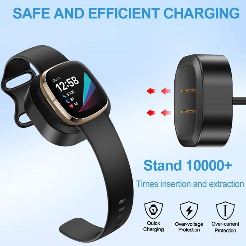 Fitbit Versa 4 / Versa 3 / Sense / Sense 2 Charger USB Charging Cable Dock Cradle Station [High Quality]