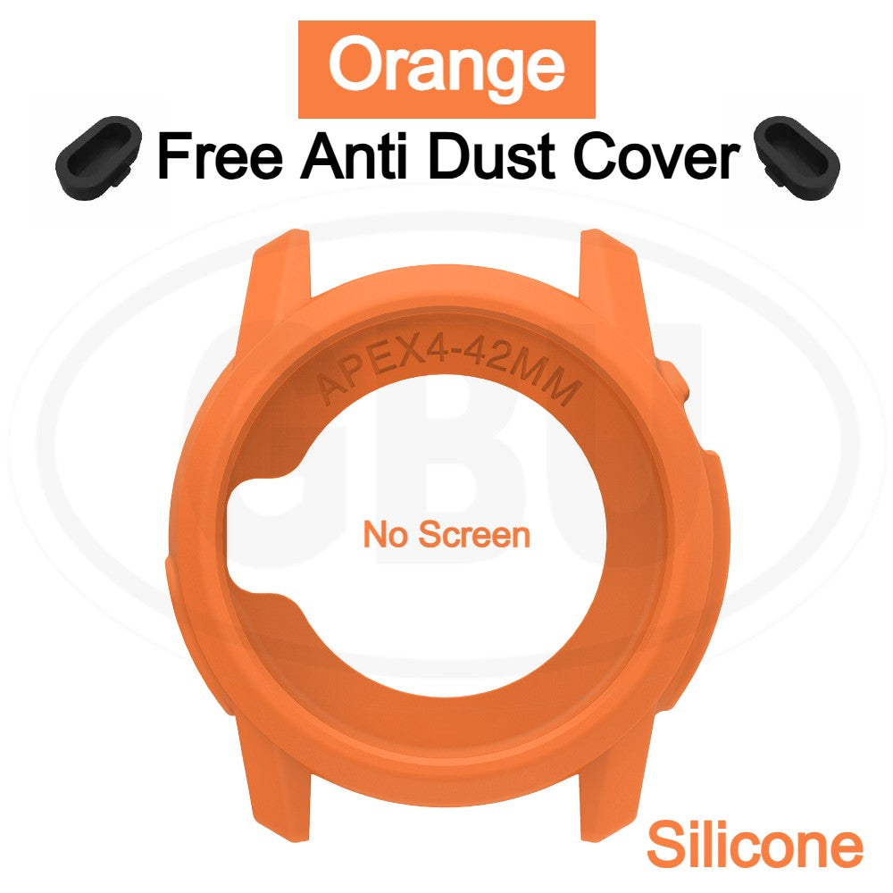 Coros Apex 4 42mm / Apex 4 46mm Sarung Full Built-in Tempered Glass Cover / Sarung Half Silikon - No Screen