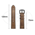 Genuine Leather Watch Band Strap for model Amazfit / Coros / Fossil / Garmin / Huawei / Realme / Samsung / Xiaomi / Mobvoi