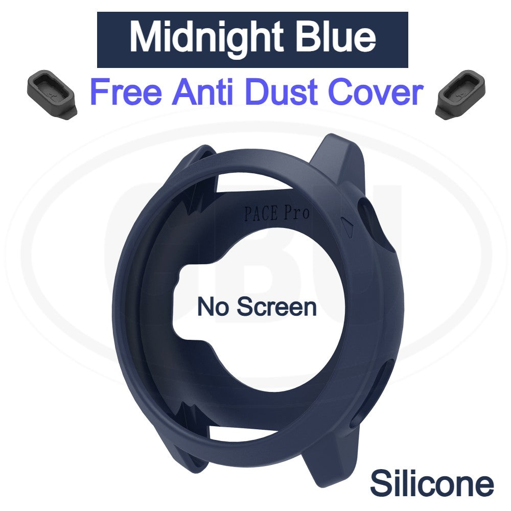 Coros Pace Pro Silicone and Full Cover Case with Tempered Glass Protector Screen - 2-in-1 TPU Cover