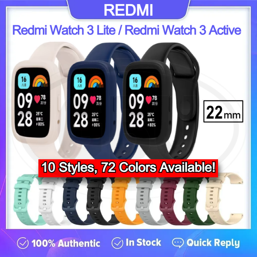 Redmi Watch 3 Lite / Redmi 3 Active Tali Silikon Lembut / Woven Fabric Strap / Leather / Milan Loop Watch Strap - 22mm